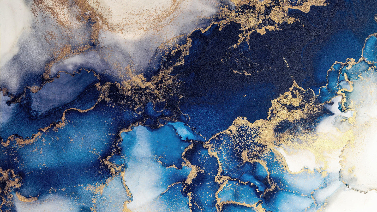 Sapphire Blue Marble Wallpaper Mural. #7008