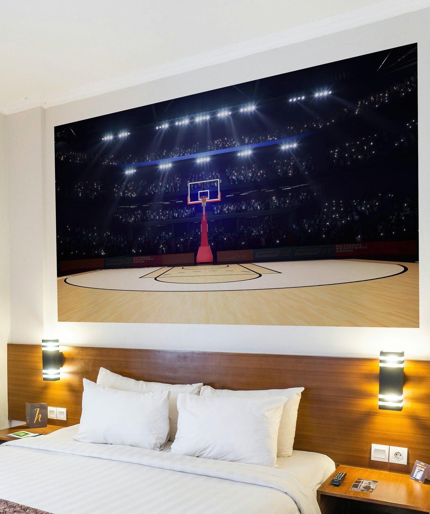 Basketball Court Stadium Wallpaper Mural. #7013