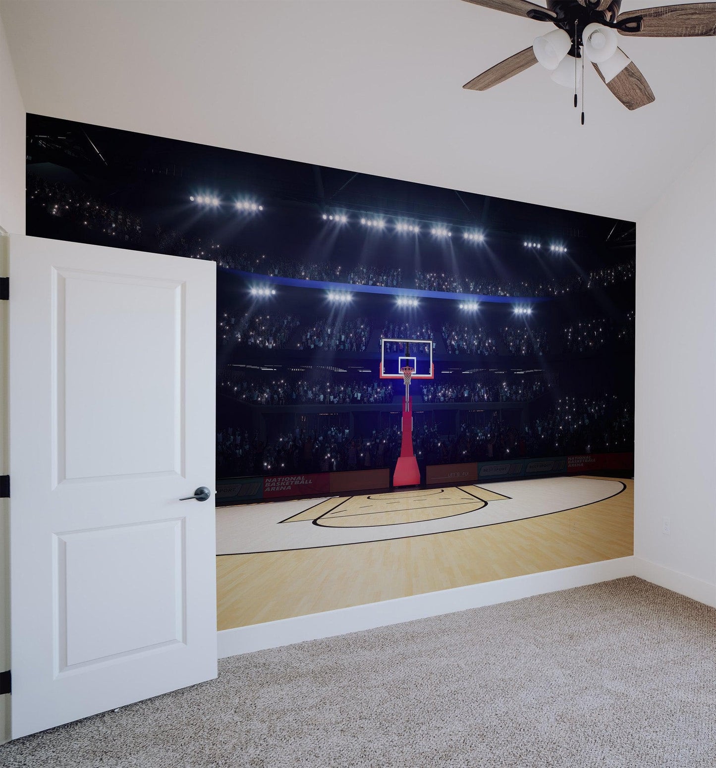 Basketball Court Stadium Wallpaper Mural. #7013