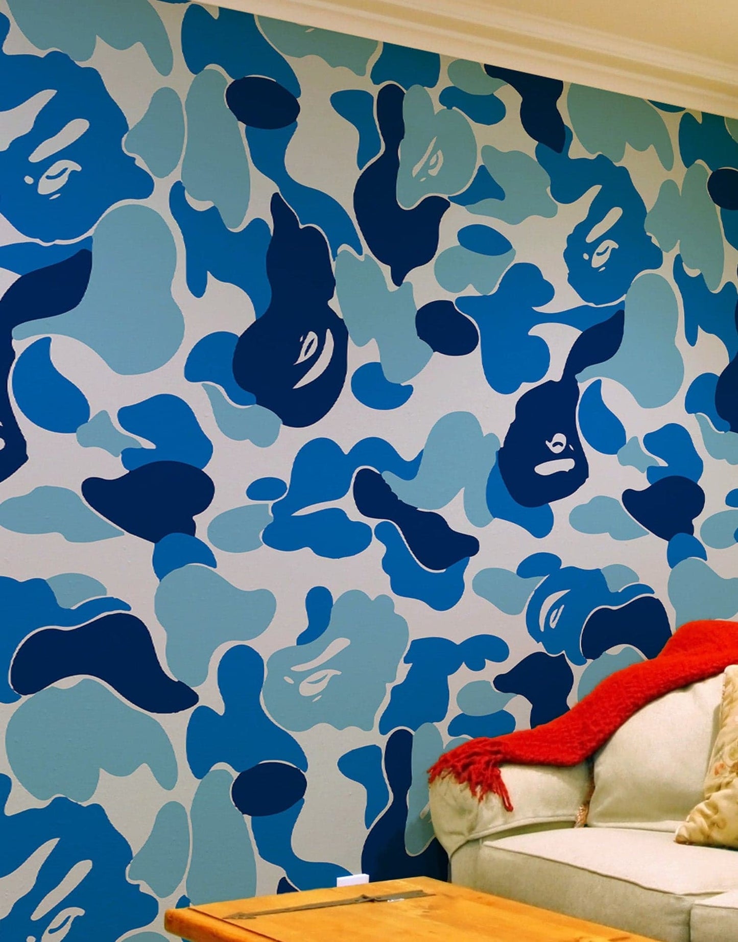 Bape Camo Wallpaper Mural. Green Camo Streetwear Hype Beast Aesthetics. #6662