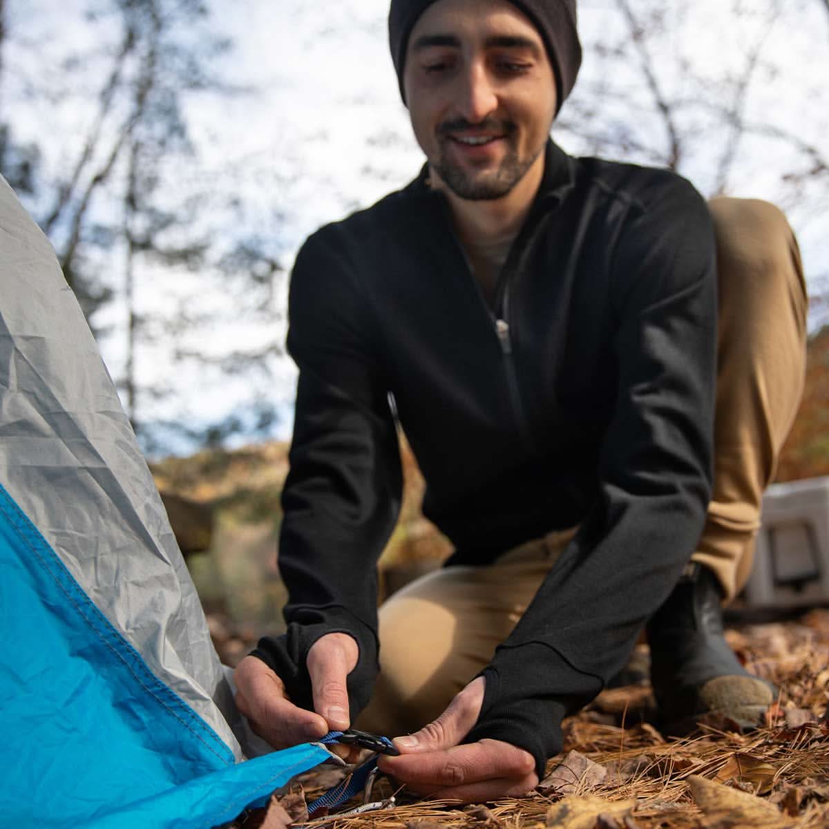 Heavyweight Men's Wool Full Zip Sweater - 100% Merino Wool