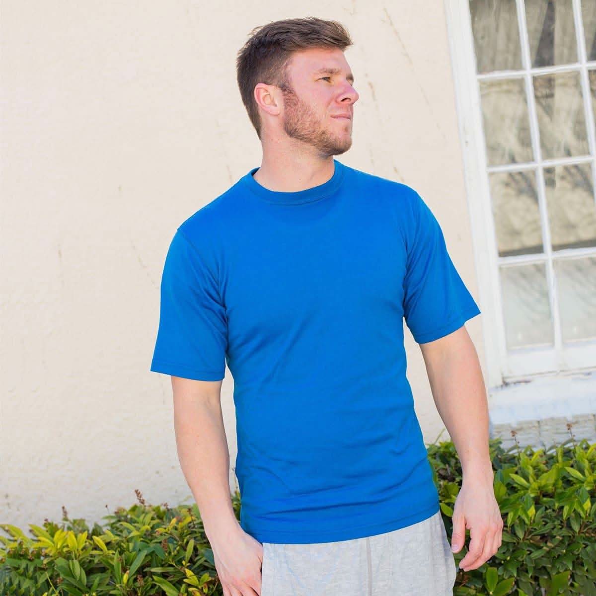 Lightweight Men's Wool T Shirt Crew - 100% Merino Wool