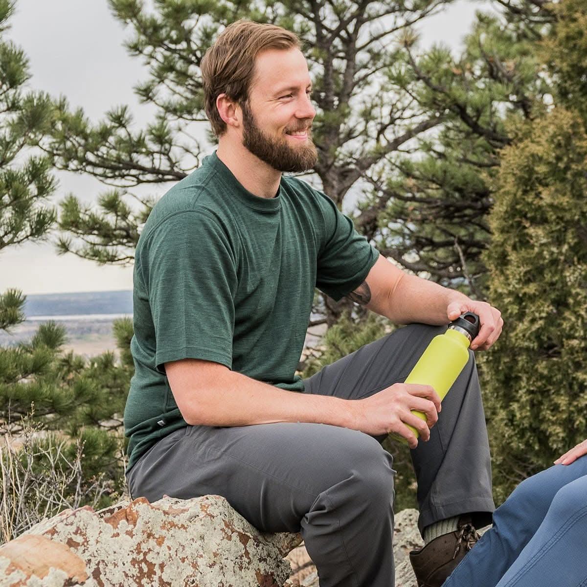 Lightweight Men's Wool T Shirt Crew - 100% Merino Wool
