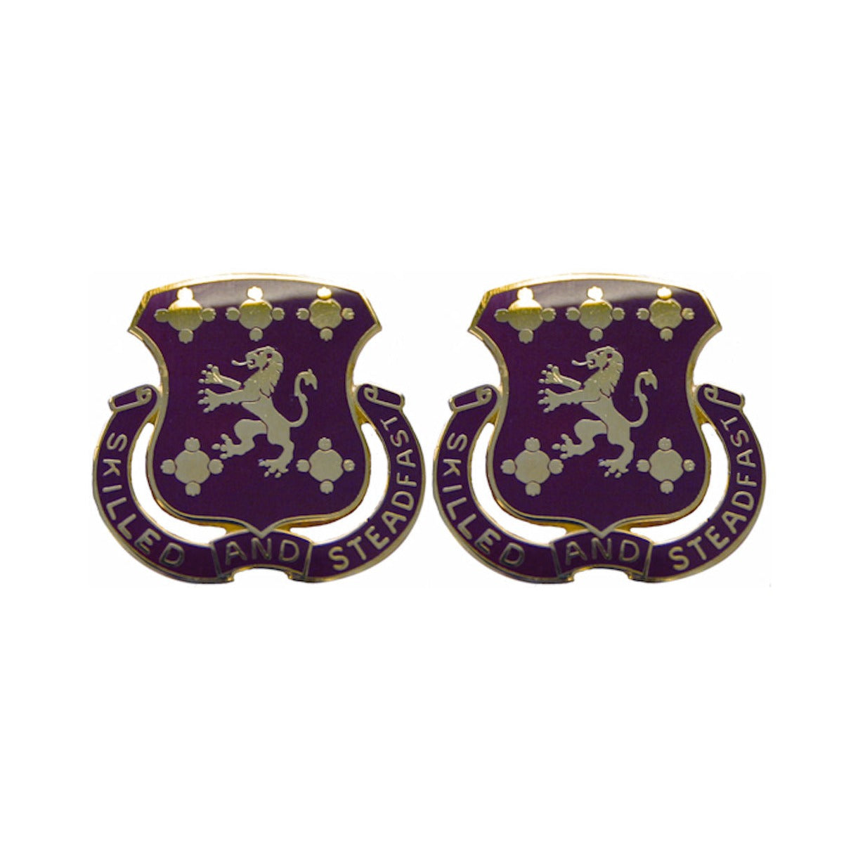 704th SUPPORT BATTALION Distinctive Unit Insignia - Pair - SKILLED AND STEADFAST