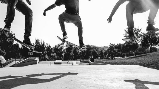 Skateboard Urban Park. Black and White Wall Mural. #7056
