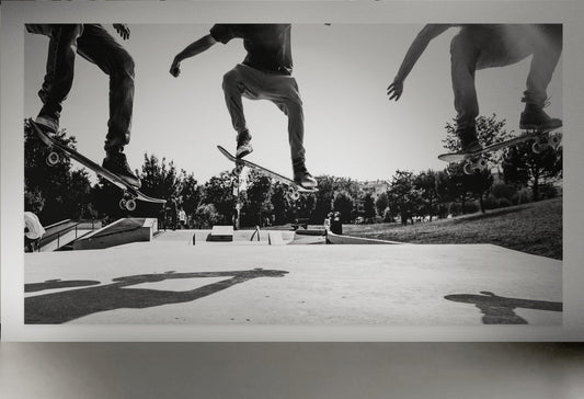 Skateboard Urban Park. Black and White Wall Mural. #7056