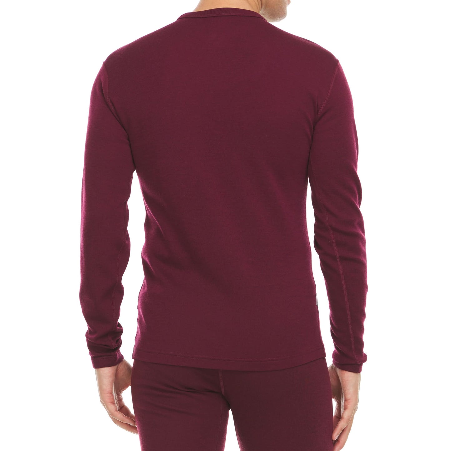 Men's Wool Thermal Top Midweight Base Layer - 100% Merino Wool