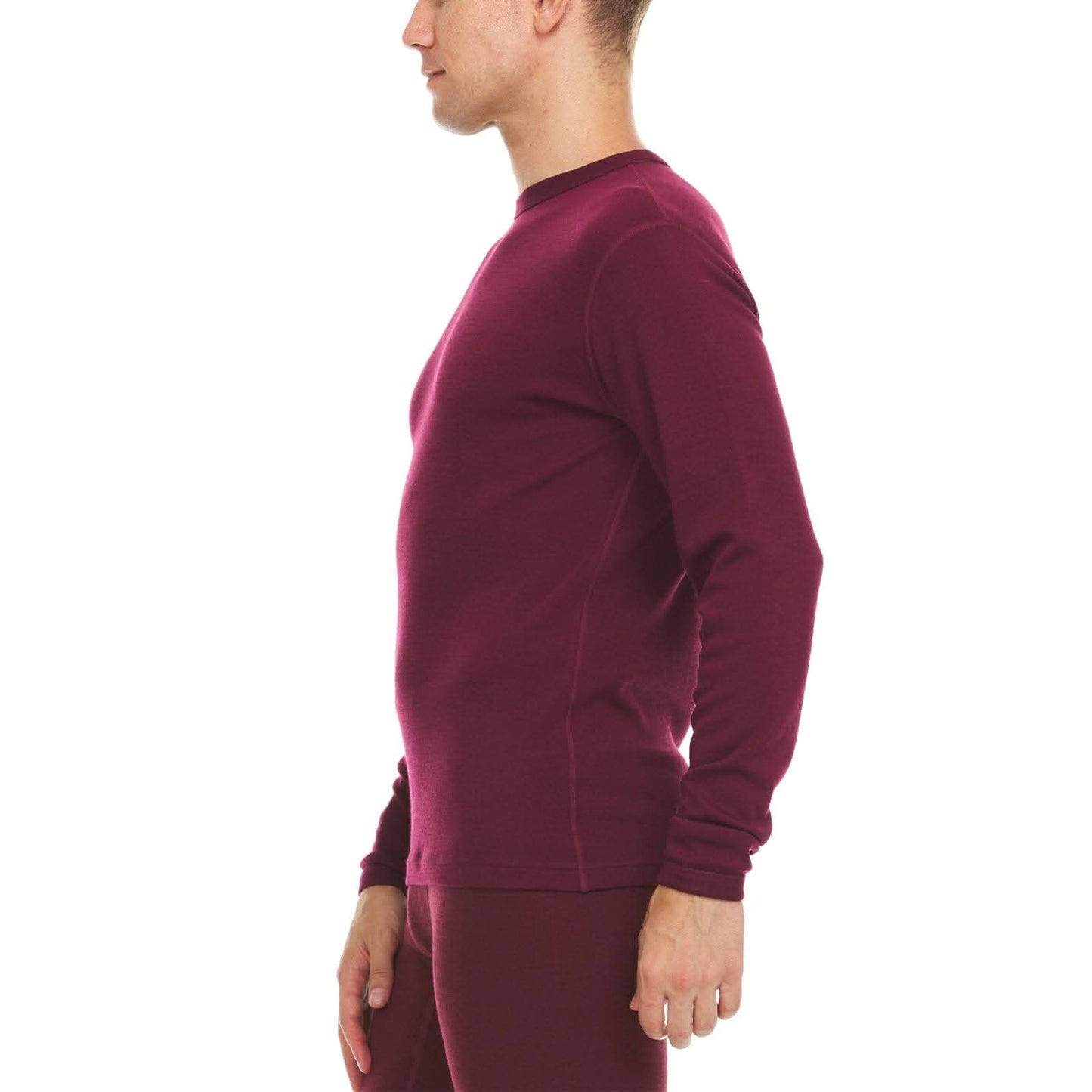 Men's Wool Thermal Top Midweight Base Layer - 100% Merino Wool