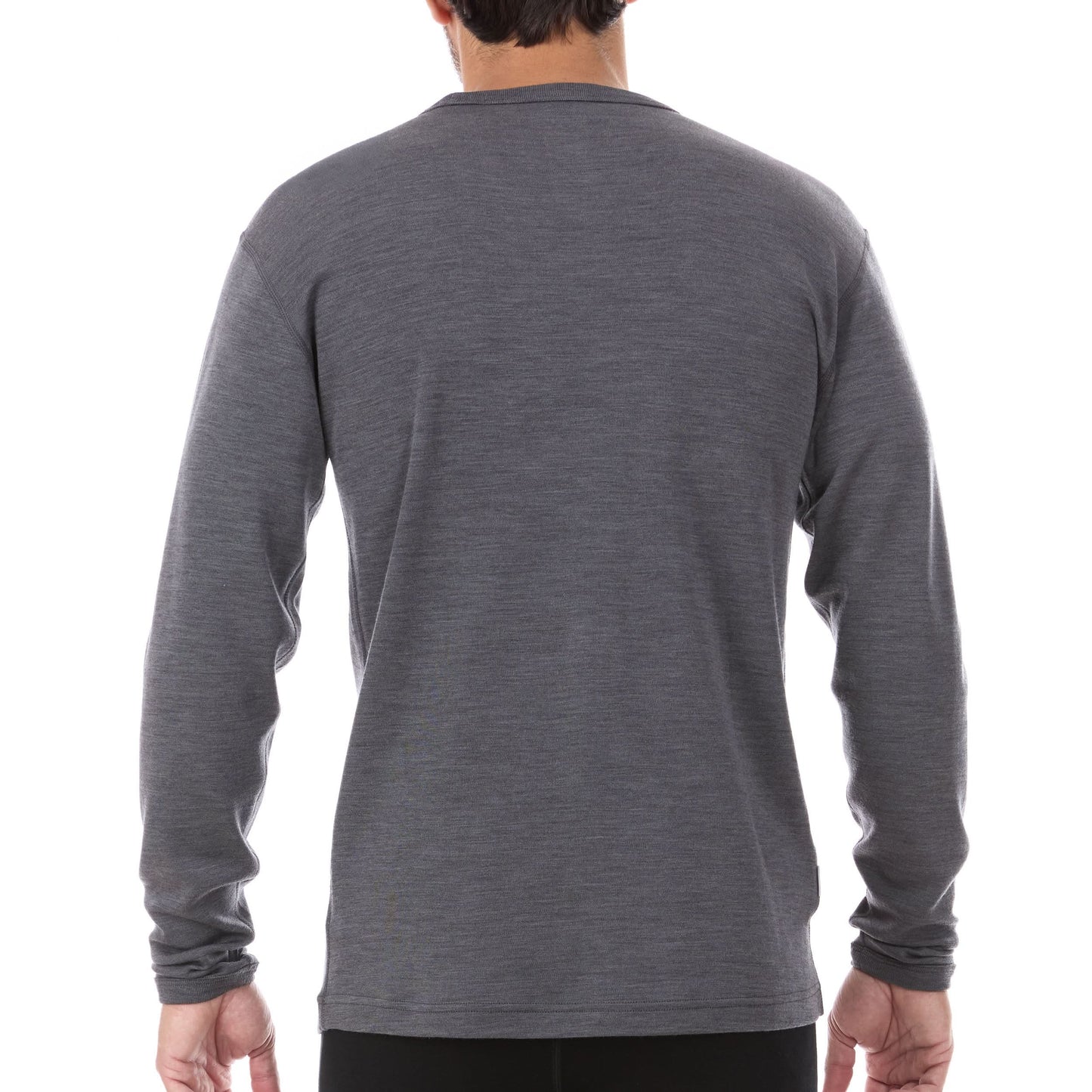 Men's Wool Thermal Top Midweight Base Layer - 100% Merino Wool