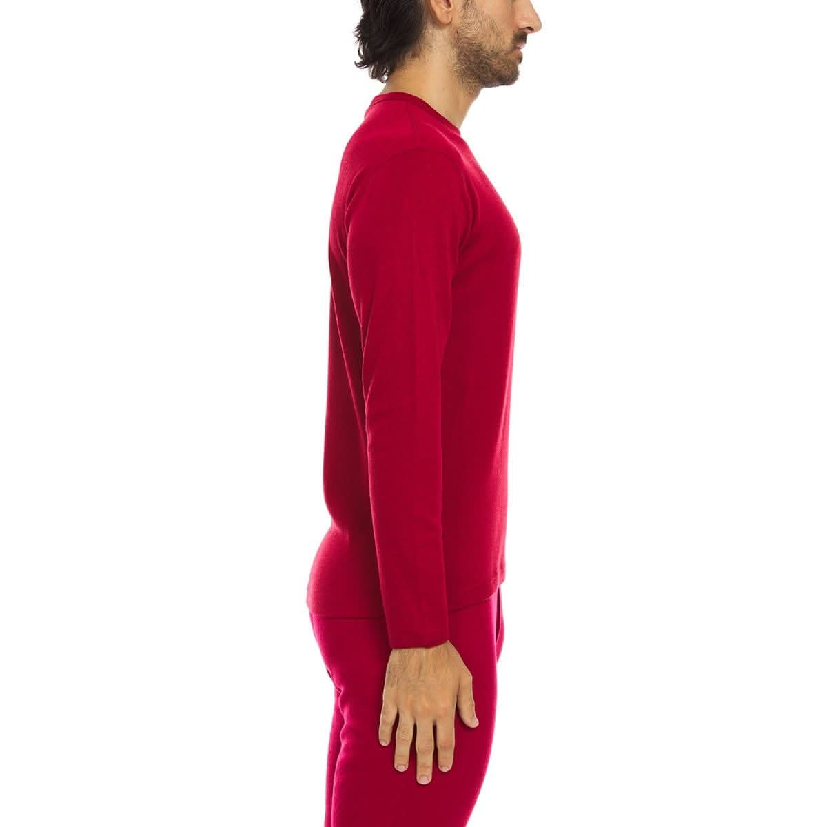 Men's Wool Thermal Top Midweight Base Layer - 100% Merino Wool