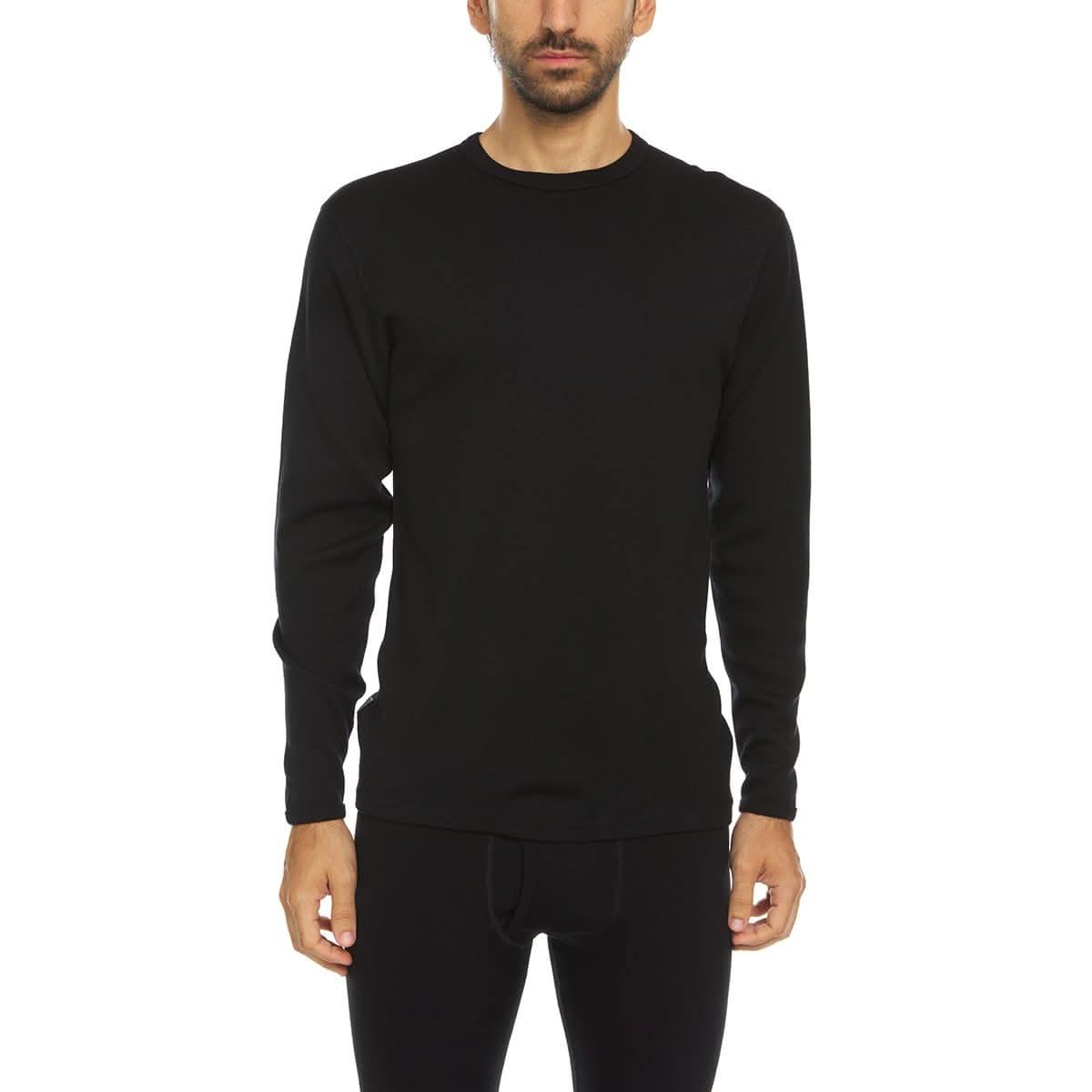 Heavyweight Men's Wool Crew Top - 100% Merino Wool