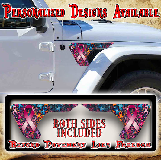 No one fights alone fender vent for the JL or JT 2018 or newer