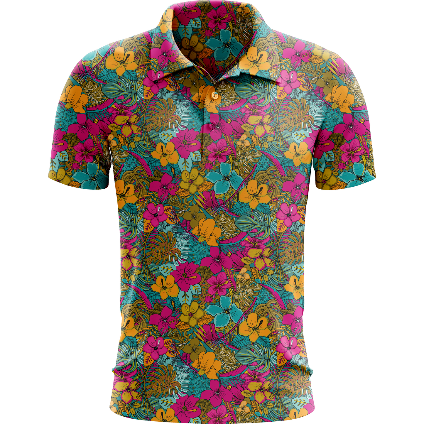 That '70s Shirt | Retro 70s Disco/Floral Golf Polo for Men