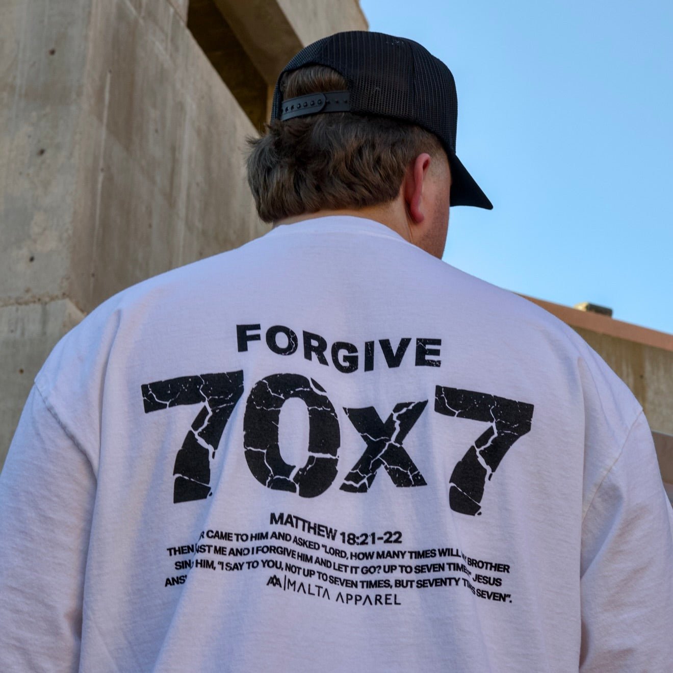 70x7 Drop Shoulder Tee (Super Oversized) - White