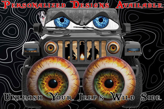 Real eye headlight decal