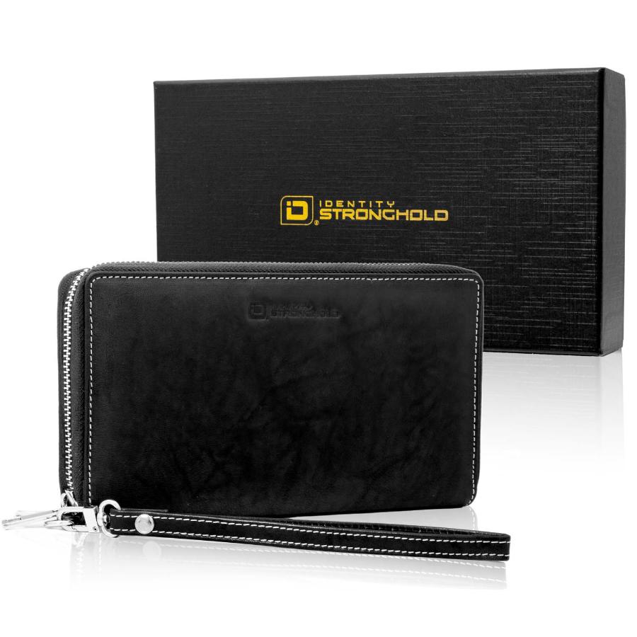 Women's RFID Blocking Zip-Around Clutch