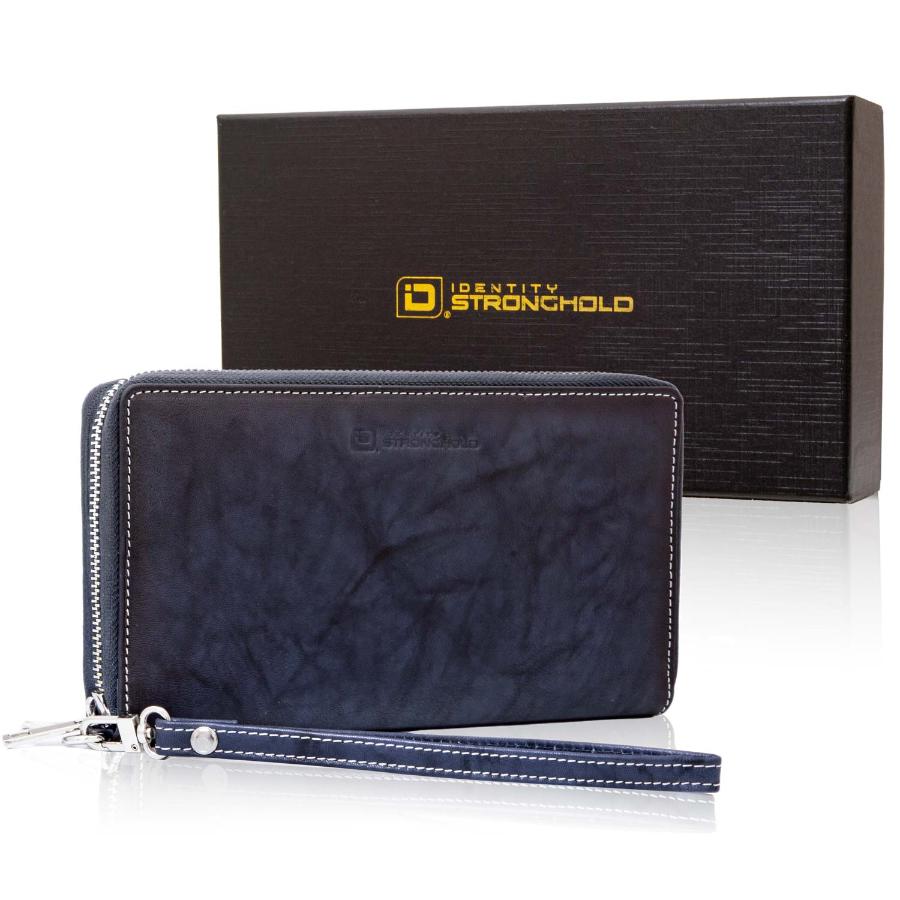 Women's RFID Blocking Zip-Around Clutch