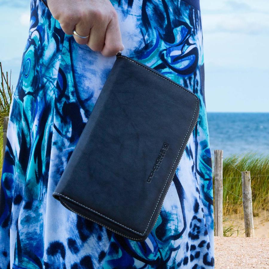 Women's RFID Blocking Zip-Around Clutch