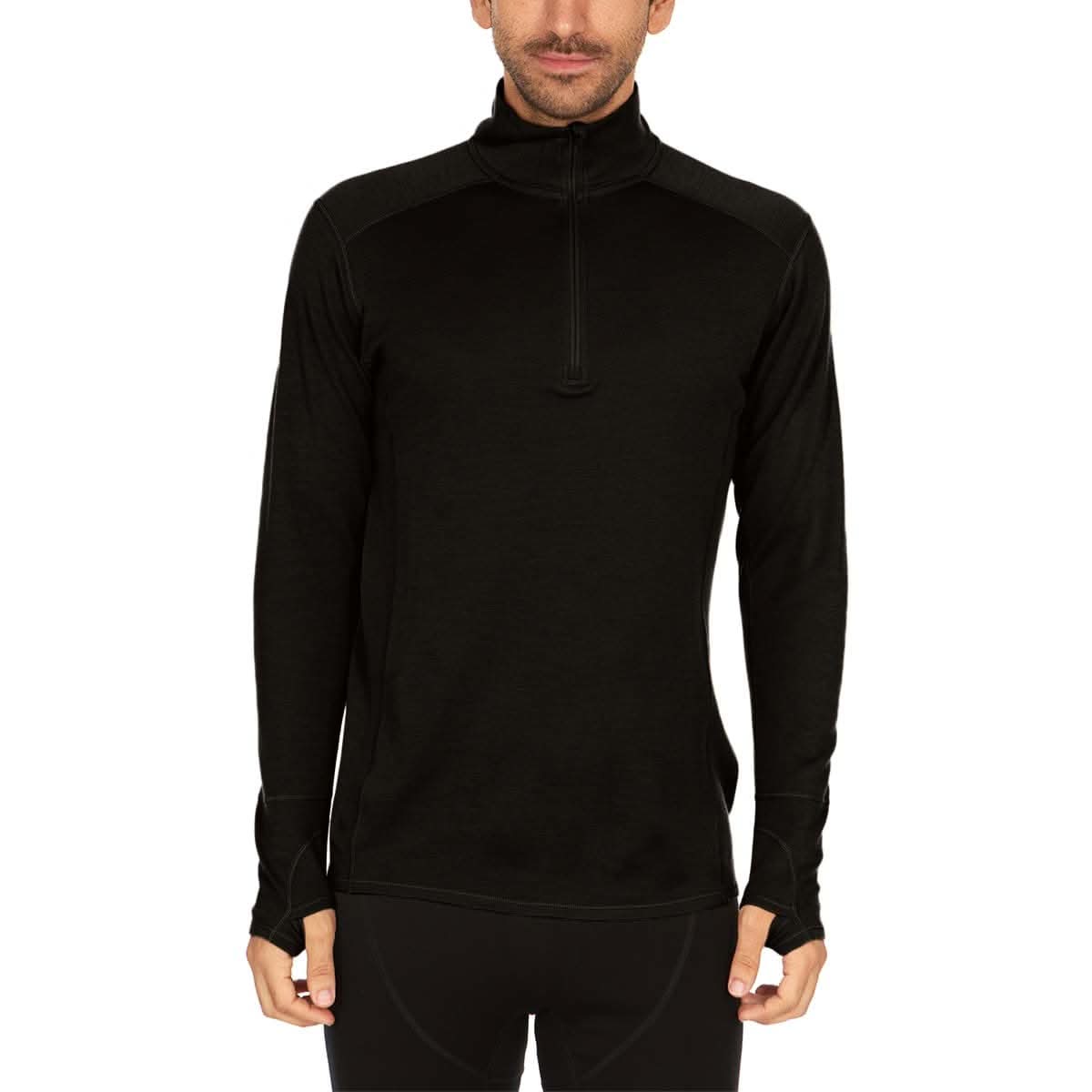 Midweight Men's Wool 1/4 Zip -  100% Merino Wool