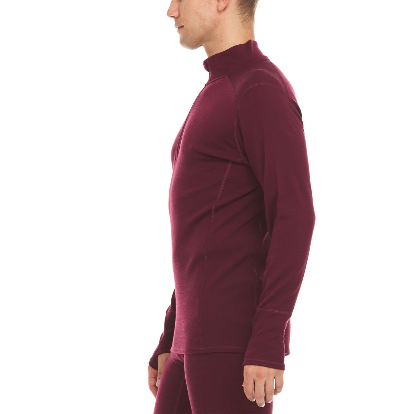 Midweight Men's Wool 1/4 Zip -  100% Merino Wool