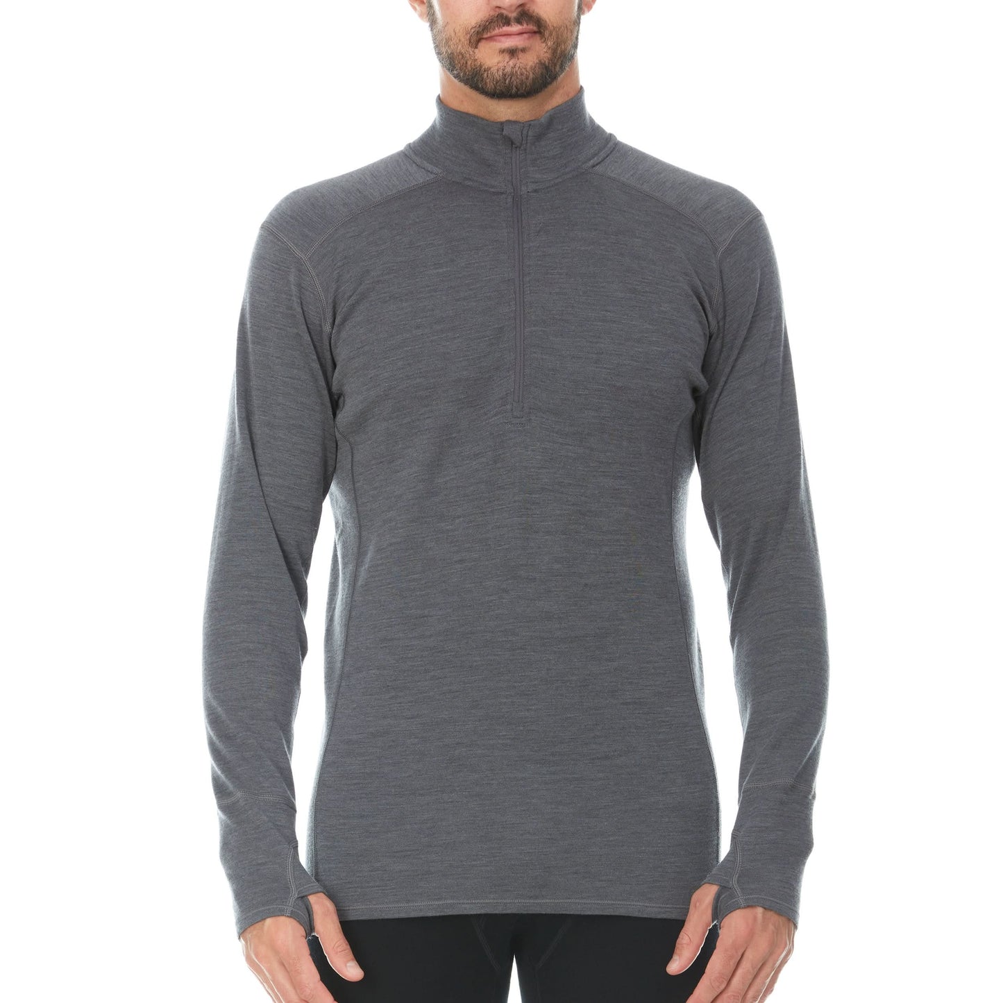 Midweight Men's Wool 1/4 Zip -  100% Merino Wool