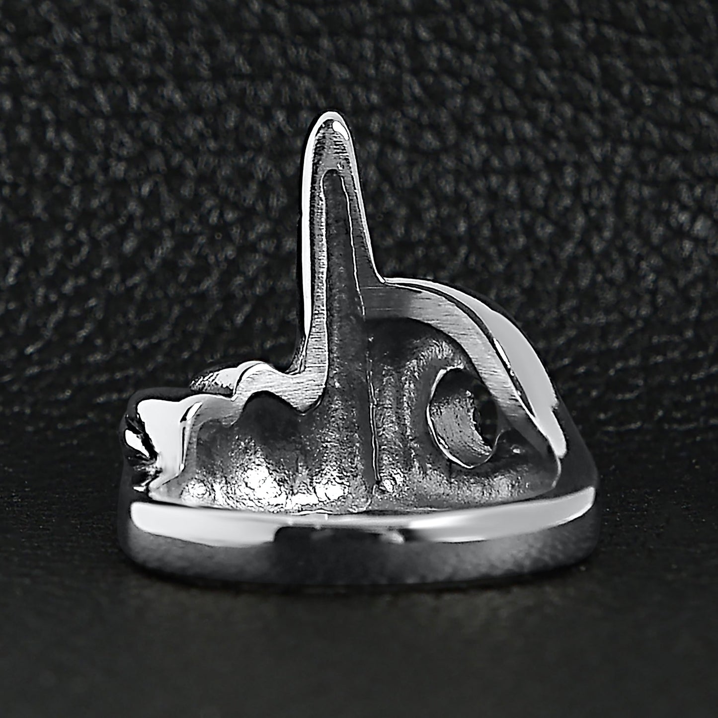 Stainless Steel Polished FTW Middle Finger Unisex Ring