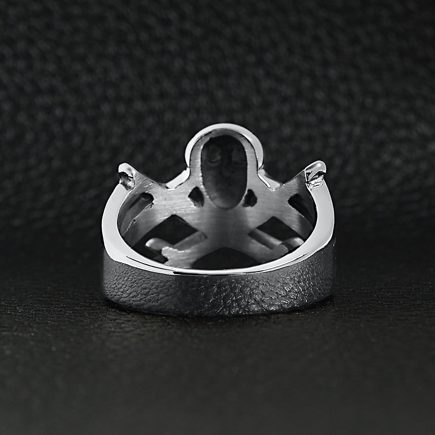 Stainless Steel Pirate Jolly Roger Skull & Crossed Swords Unisex Ring