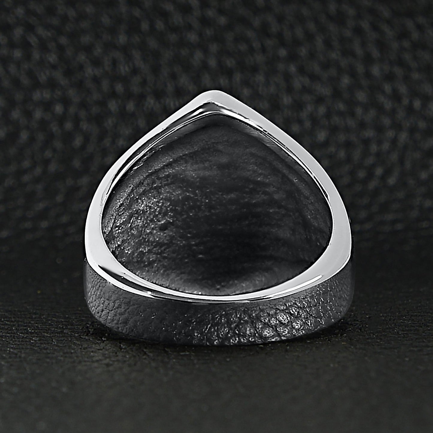 18K Gold PVD Coated Stainless Steel "13" and Skulls Signet Ring