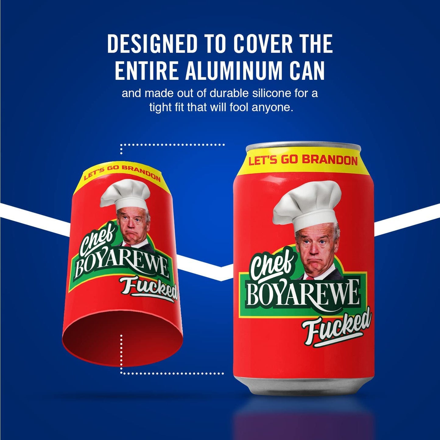 Chef Boy Are We Fucked Beersy Silicone Sleeve Hide-a-Beer Can Cooler