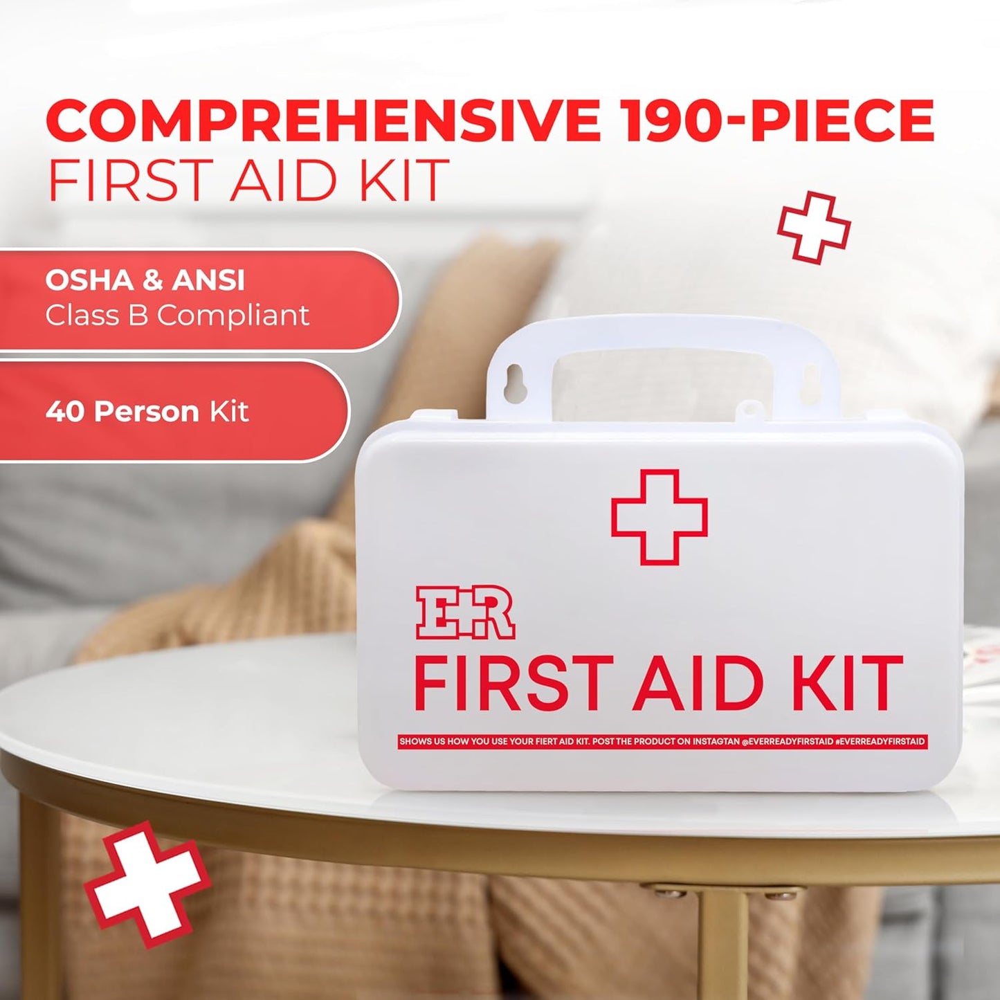 Fully Stocked First Aid Kit - ANSI Class B
