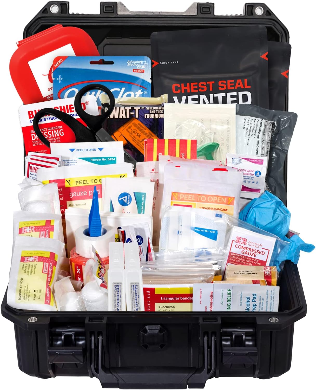Fully Stocked Marine First Aid Medical Kit in Lightweight Waterproof Case