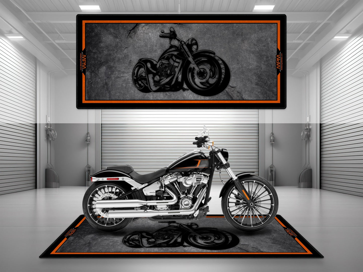 MPM Motorcycle Mat Design for Chopper Motorcycle  - MM7208