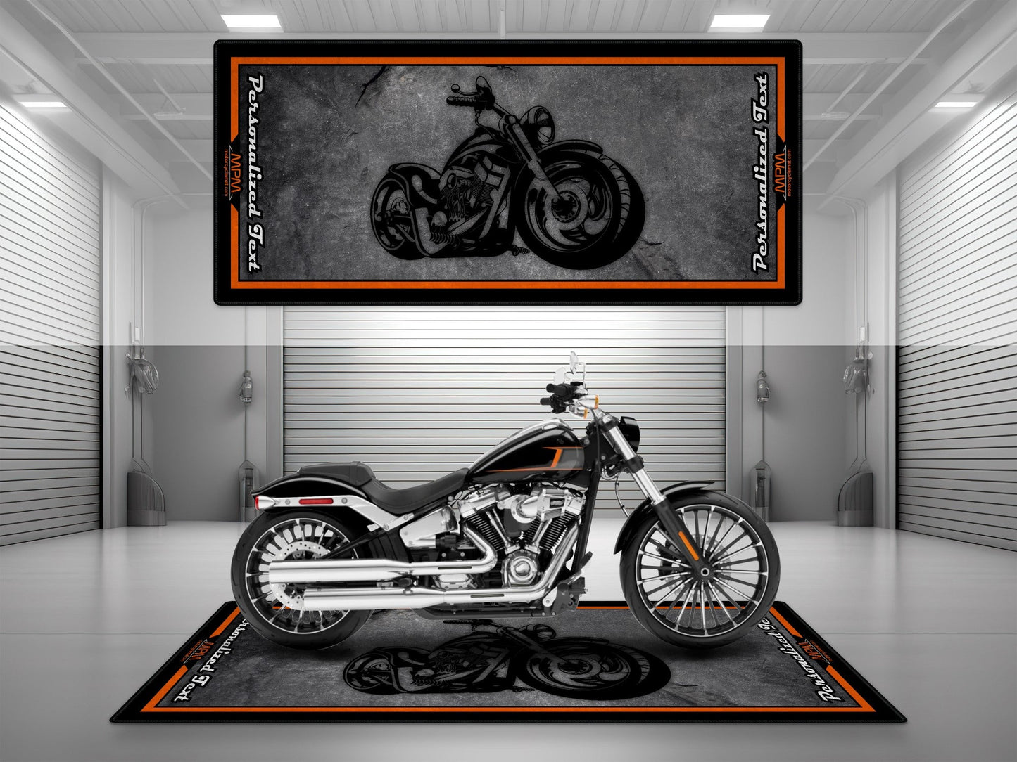 MPM Motorcycle Mat Design for Chopper Motorcycle  - MM7208