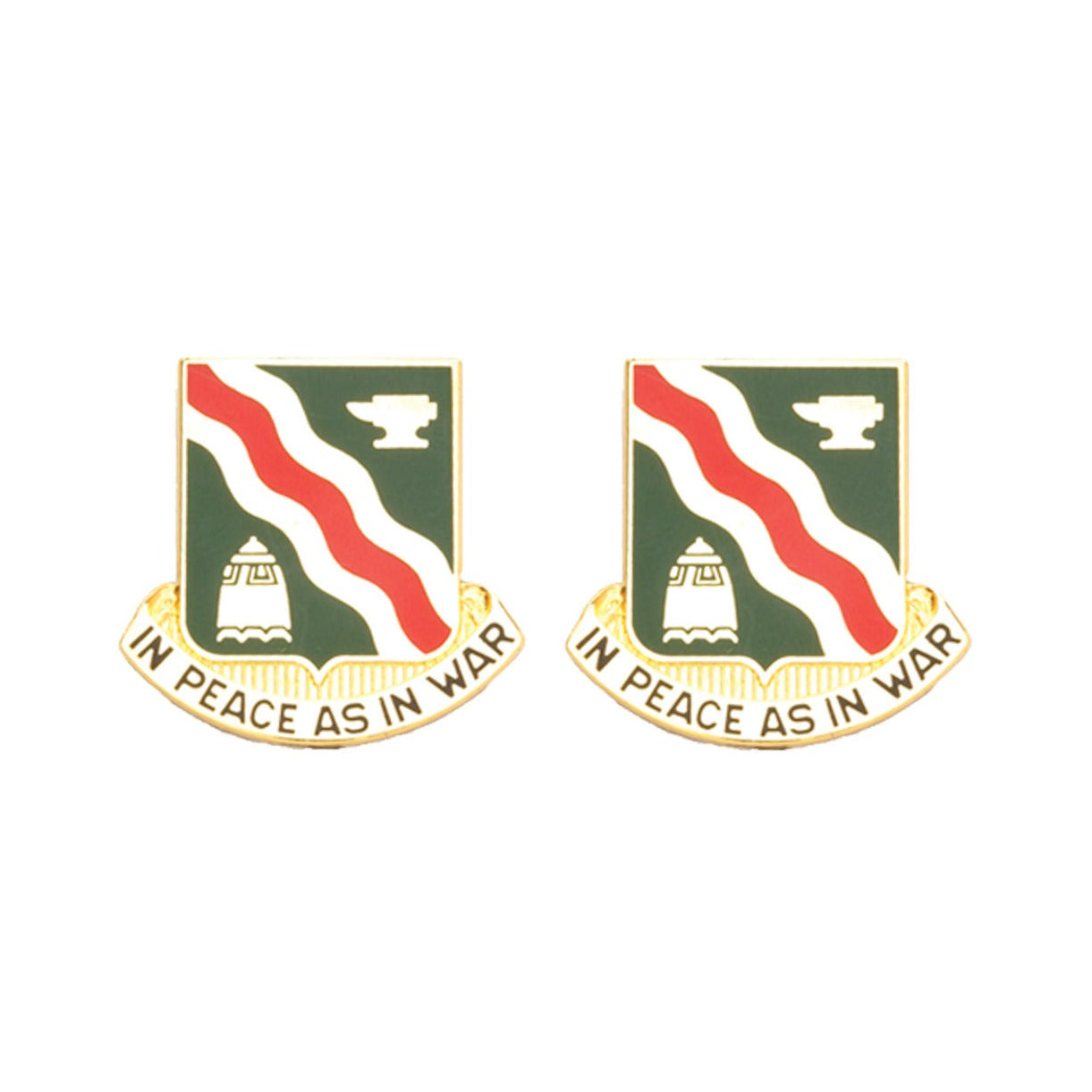 728th MP BATTALION Distinctive Unit Insignia - Pair - IN PEACE AS IN WAR