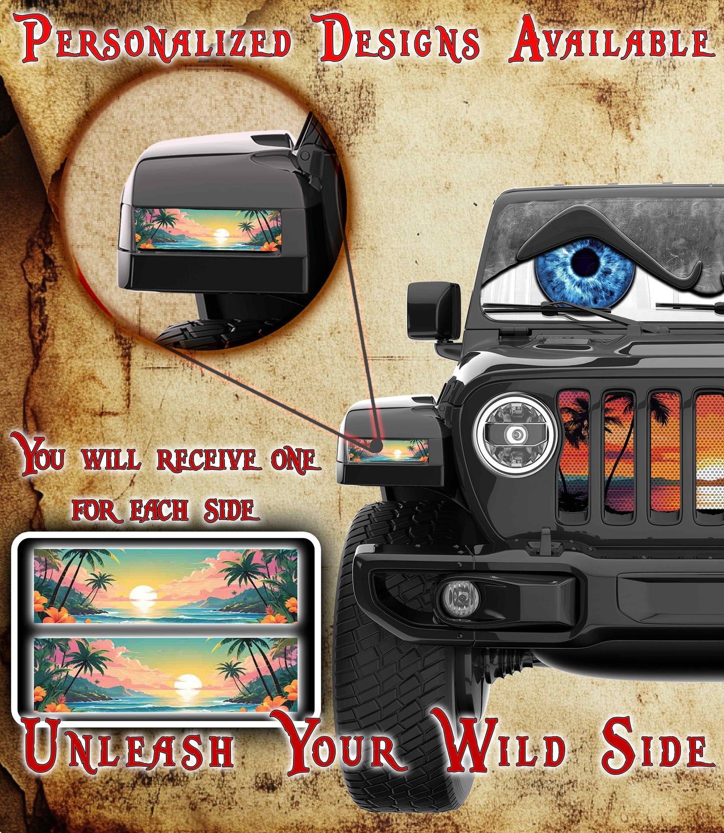 Beach Jl and Gladiator Turn signal decal 72