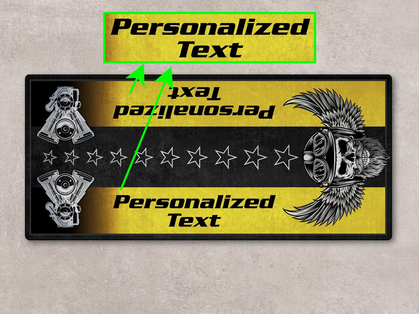 MPM Motorcycle Mat for Cruiser Motorcycle "The Sound of Power" - MM7304