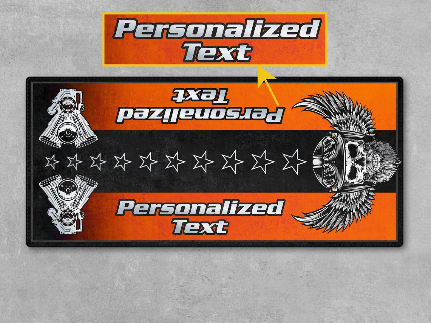 MPM Motorcycle Mat for Cruiser Motorcycle "The Sound of Power" - MM7304