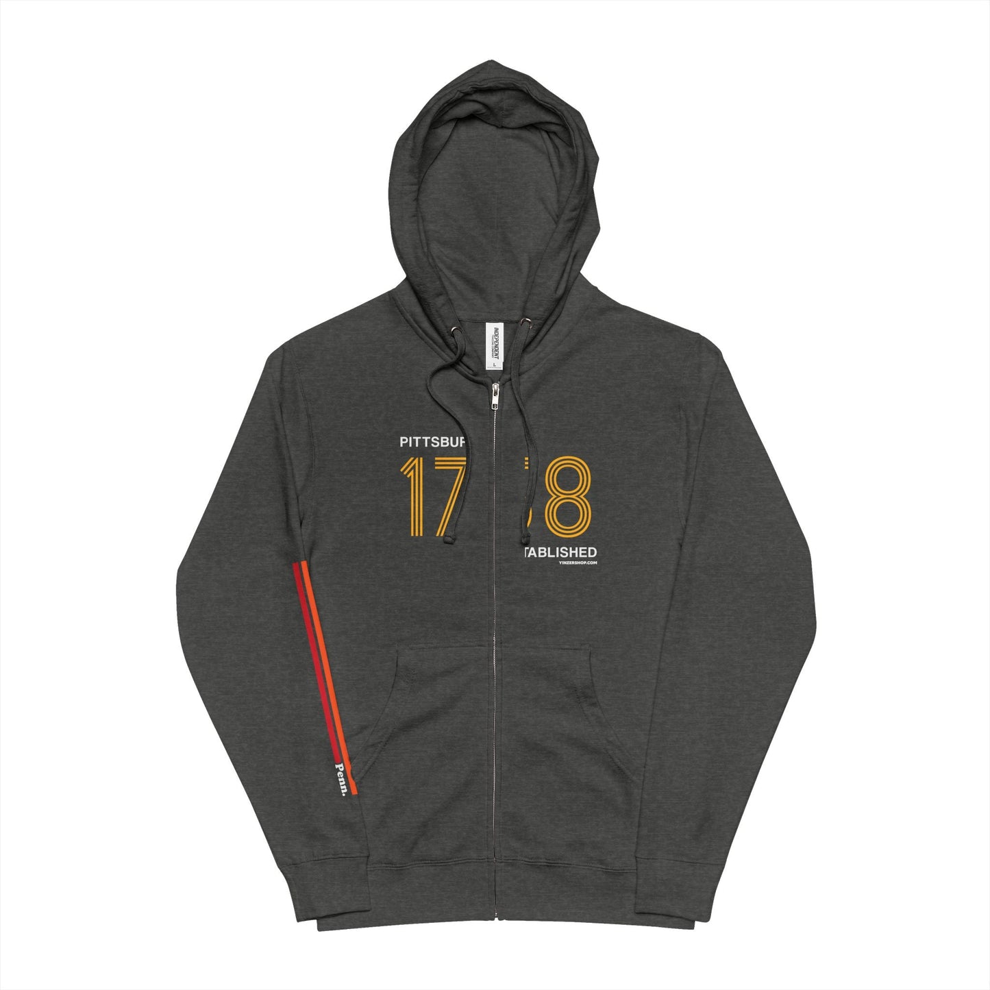 Pittsburgh Vintage Zip Up Hoodie – 1758 Established Design