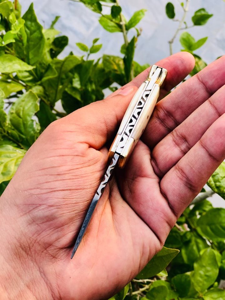 Edc Bone Handle Pocket Knife