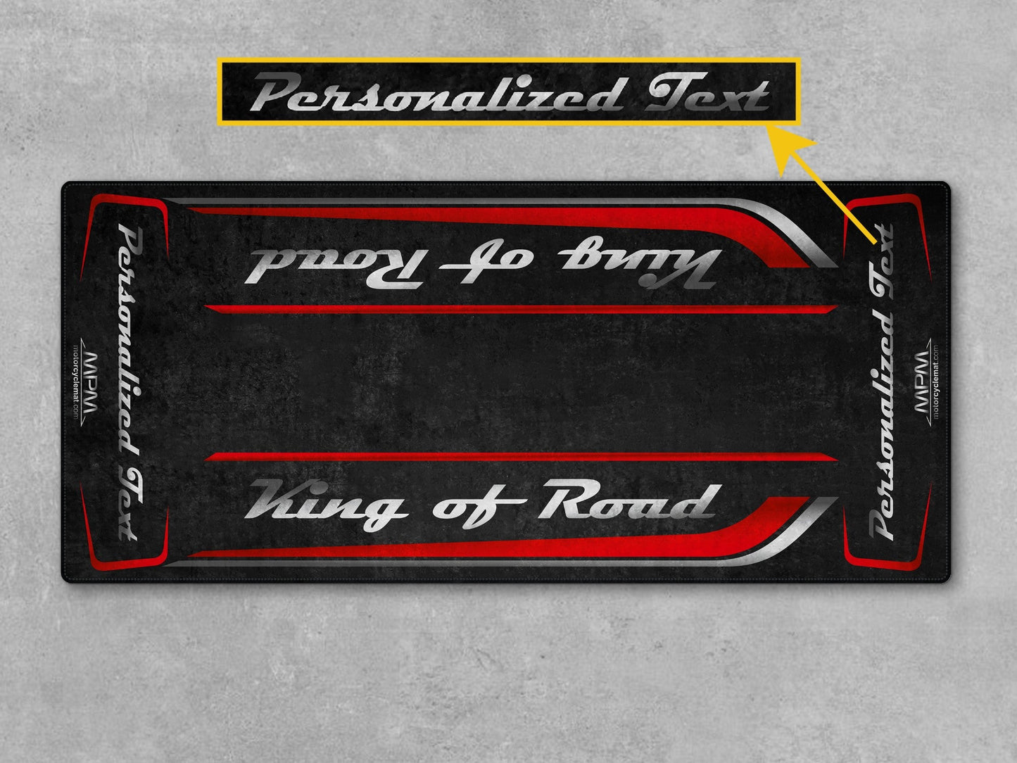 MPM Motorcycle Mat for Cruiser Motorcycle "King of Road" - MM7342