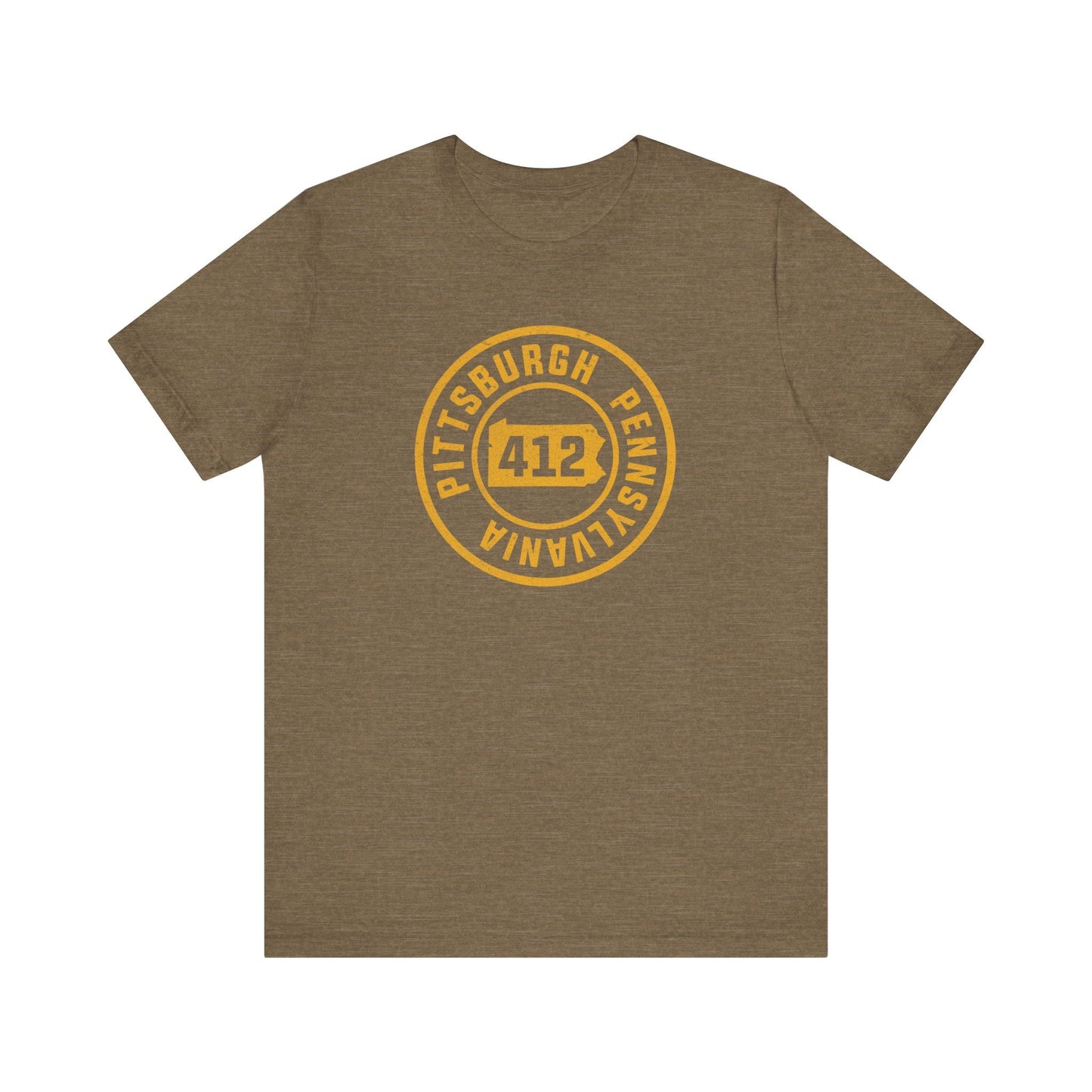 412 Area Code Pittsburgh Pa Stamped Short Sleeve T-Shirt