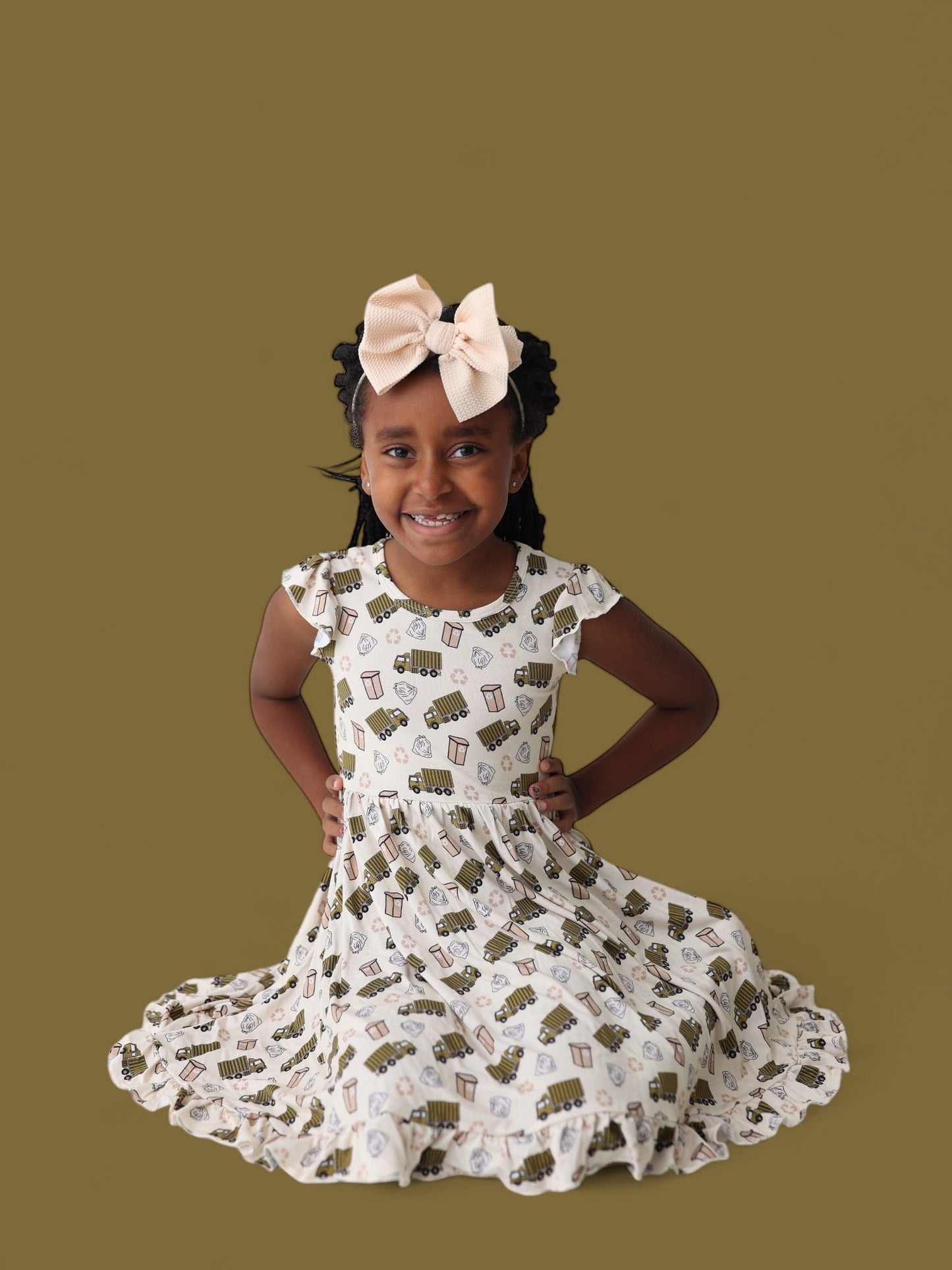 GOOD OL' GARBAGE DREAM RUFFLE DRESS