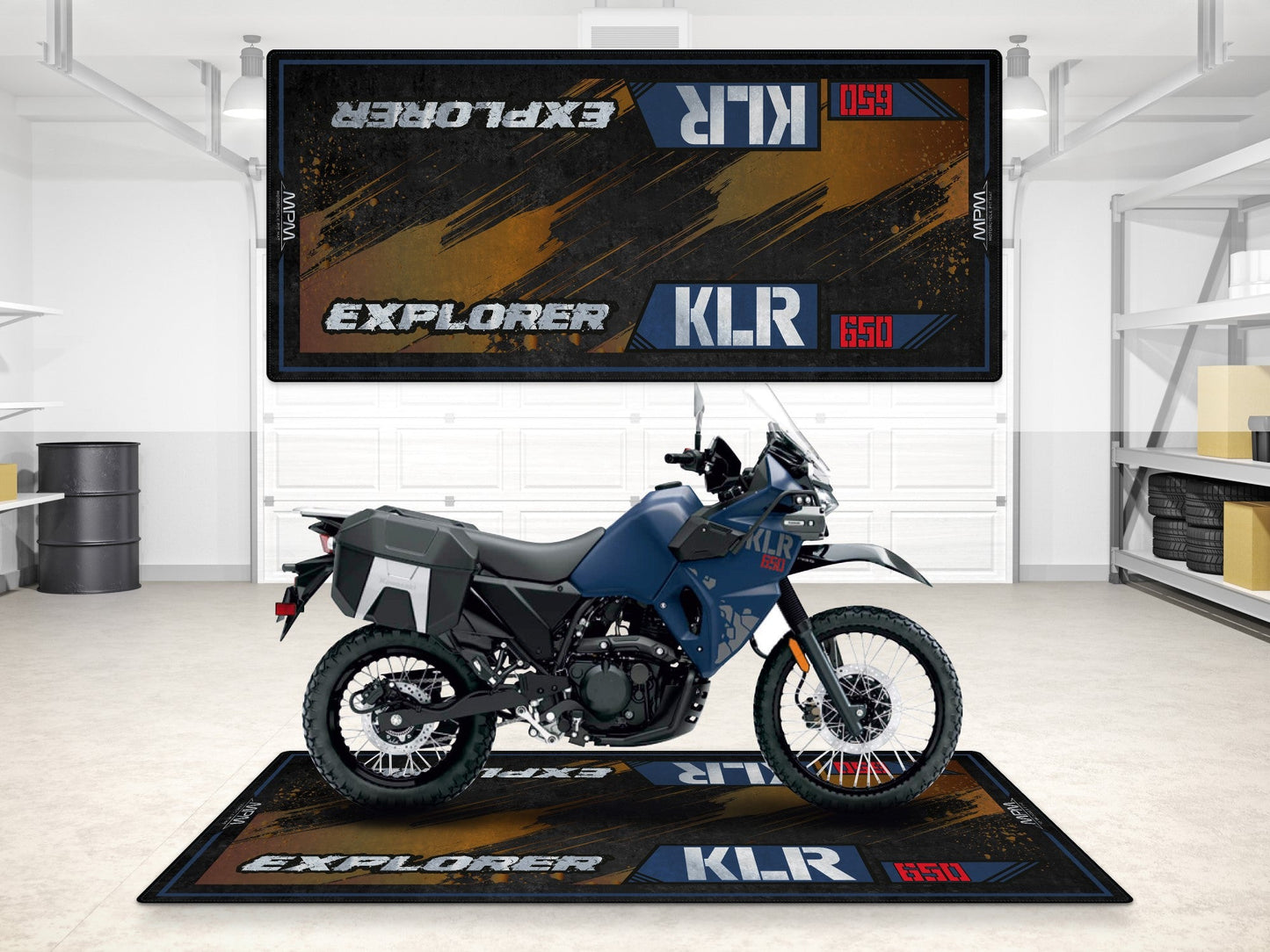MPM Motorcycle Mat for Kawasaki KLR 650 - MM7431