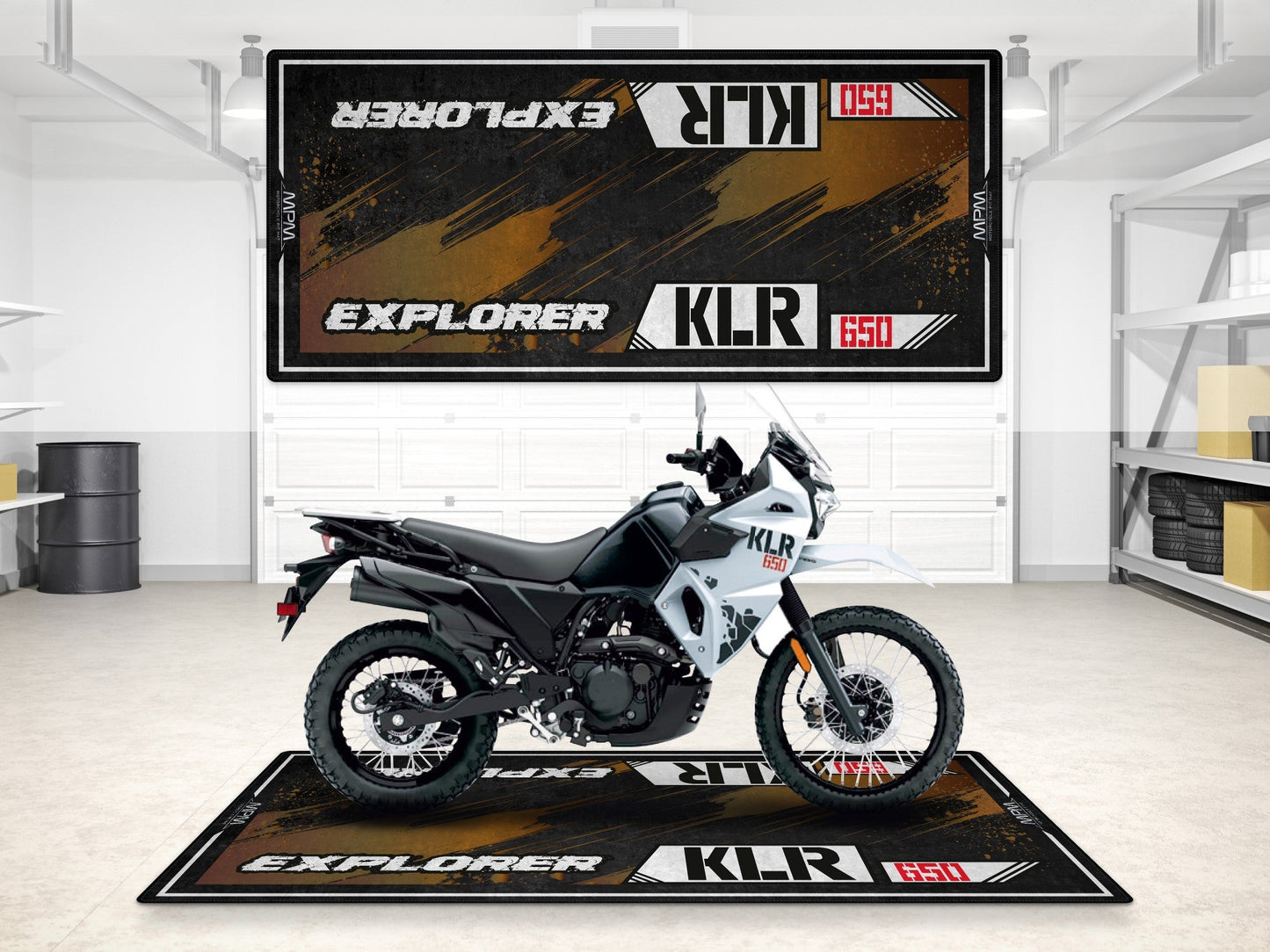 MPM Motorcycle Mat for Kawasaki KLR 650 - MM7431
