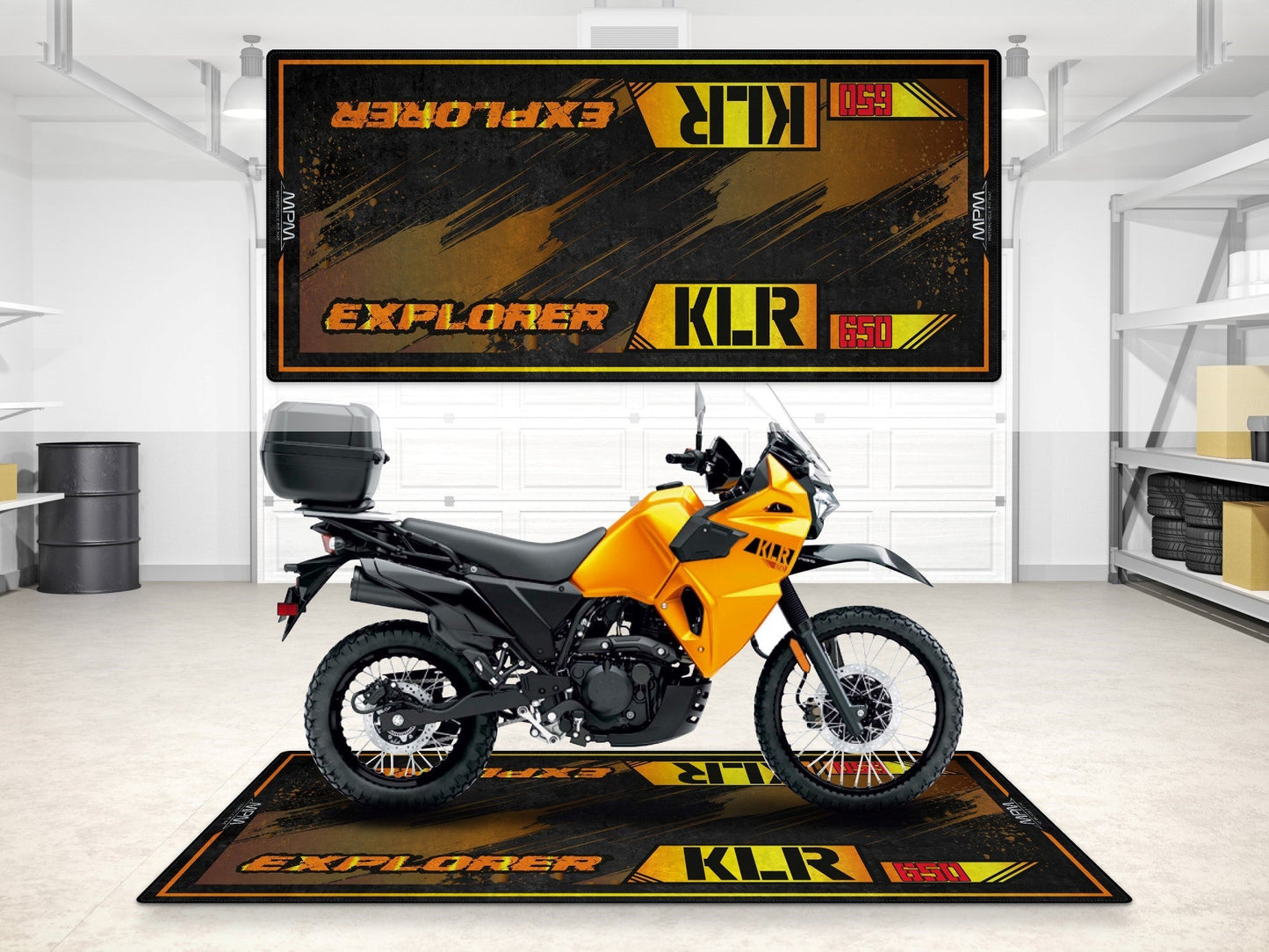 MPM Motorcycle Mat for Kawasaki KLR 650 - MM7431