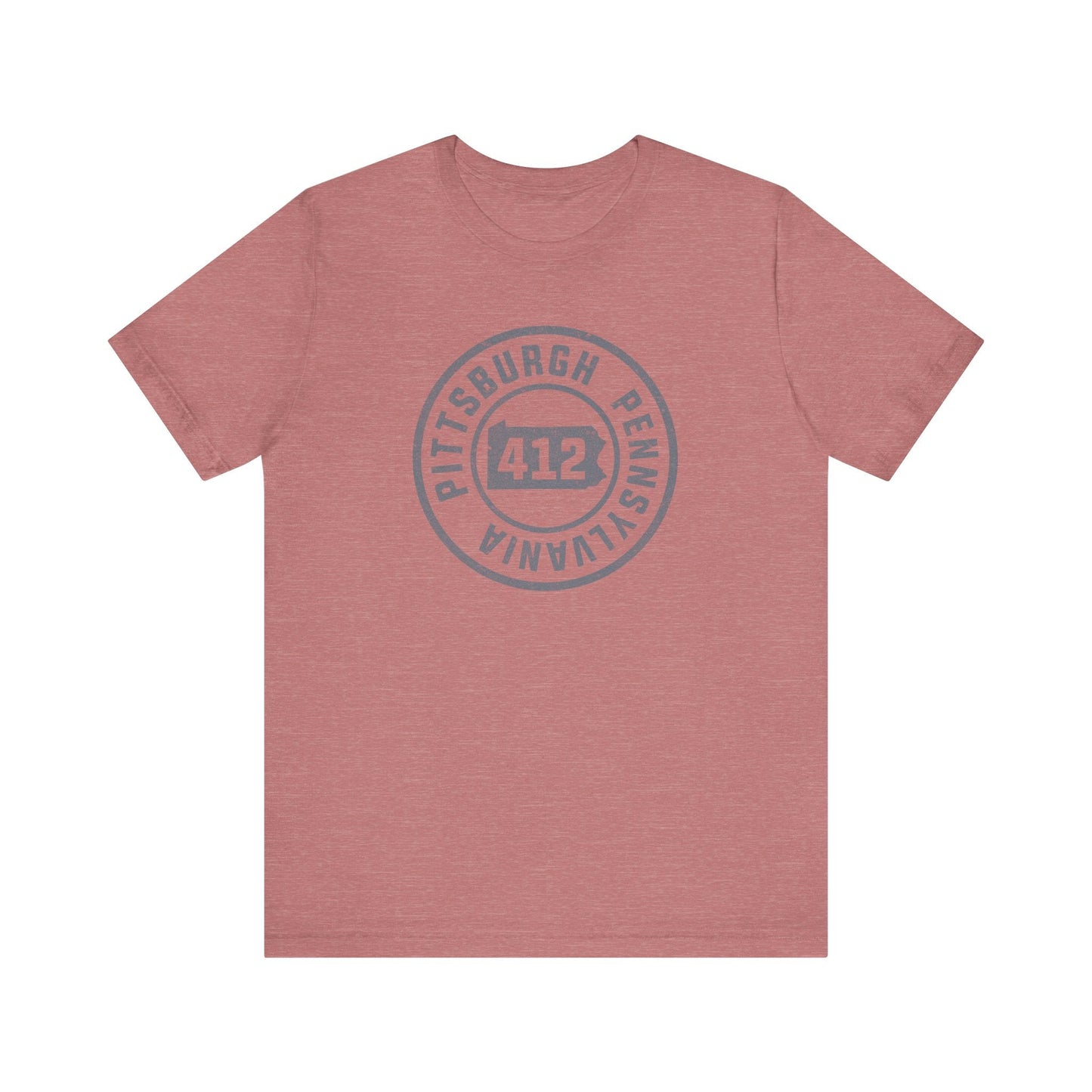 412 Area Code Pittsburgh Pa Stamped Short Sleeve T-Shirt