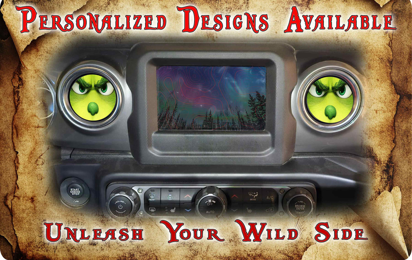 Steering wheel decal Grinch 116