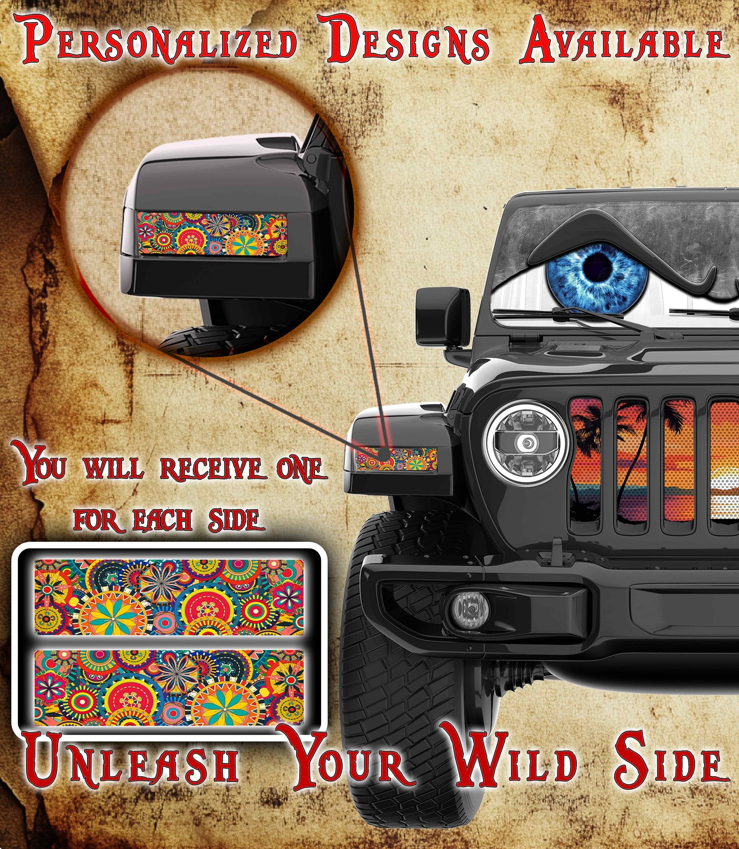 Hippy Jl and Gladiator Turn signal decal 76