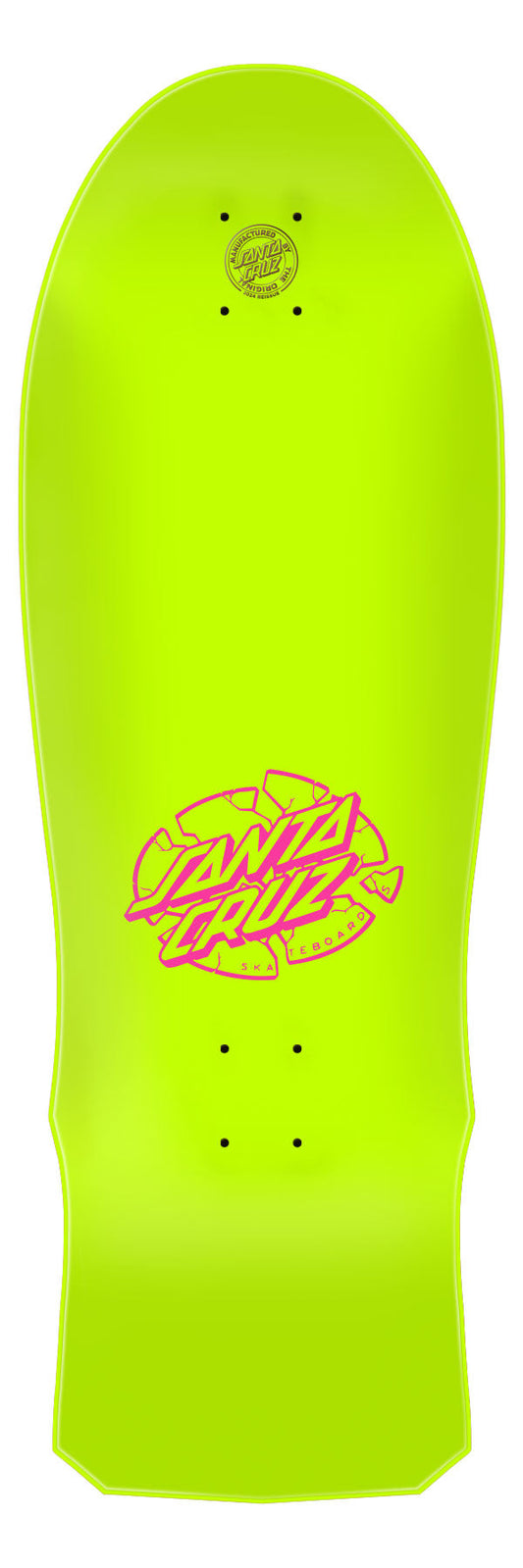 SANTA CRUZ CLAUS GRABKE EXPLODING CLOCK YELLOW 10.04" SKATEBOARD DECK