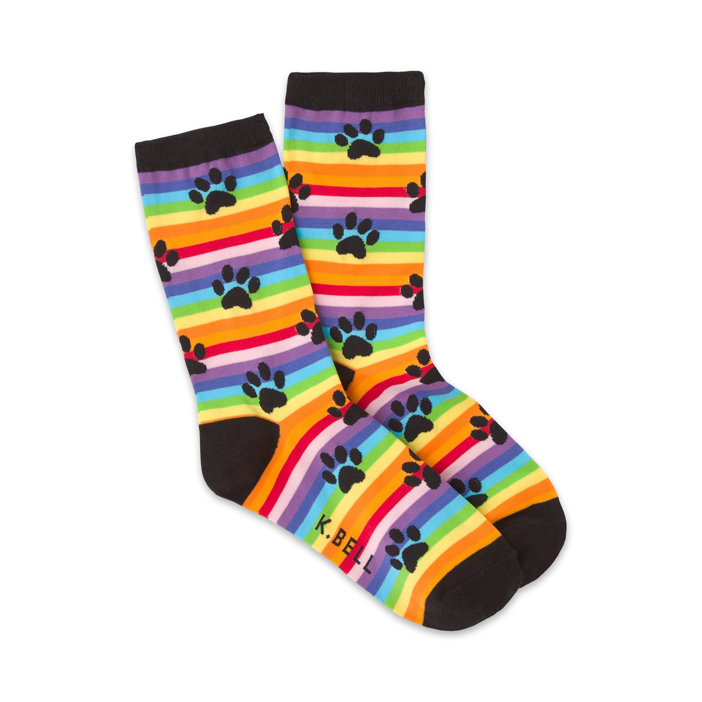 Rainbow Stripe Paw Print